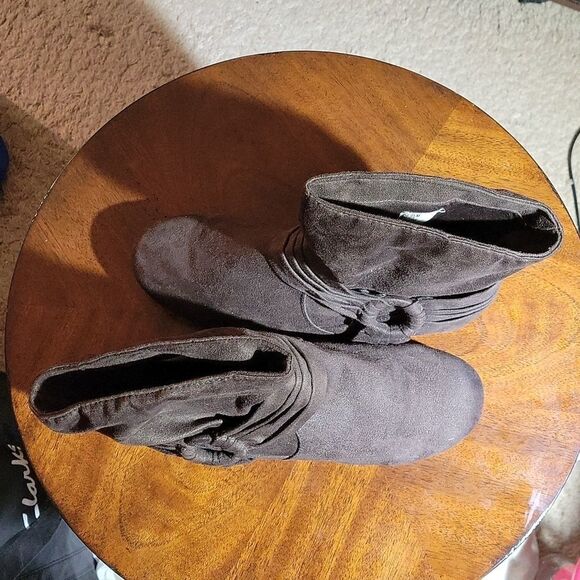 RAMPAGE SLOUCHY FIT SUEDE  ANKLE BOOTS R3 - Picture 6 of 13